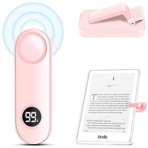Page Turner for Kindle Paperwhite, RF Remote Control Clicker Page Turner Kindle Accessories for iPhone,iPad, Android Tablets Reading Novels,Camera Video Record&Shutter Selfie (Pink) - Image 1