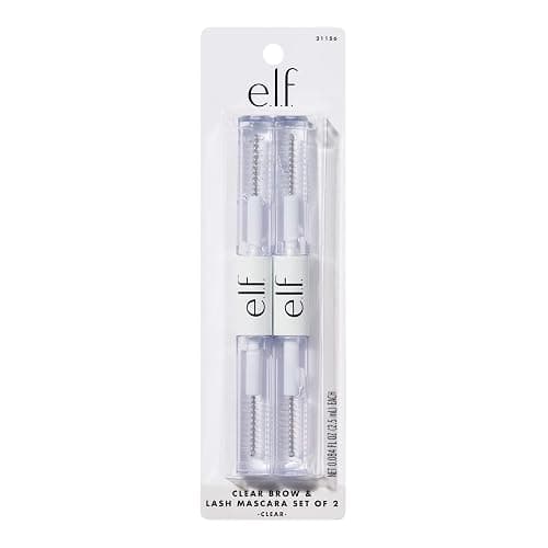 e.l.f. Clear Lash & Brow Mascara 2-Pack, Conditioning Clear Brow & Lash Gel For Grooming, Defining & Separating, Long-Lasting, Vegan & Cruelty-Free - Image 1