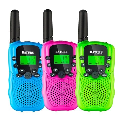 BATURU Walkie Talkies for Kids 3 Miles Long Range, Battery-Saving Walkie Talkie with Clear Sound, 22 Channels Kids Walkie Talkies 3 Pack, Stocking Stuffers for Girls Boys Age 5-10 - Image 1