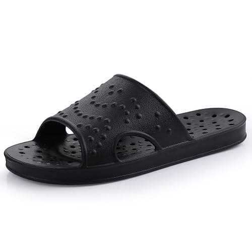 shevalues Shower Shoes for Women Men with Arch Support Quick Drying Pool Slides Lightweight Beach Sandals with Drain Holes - Image 1