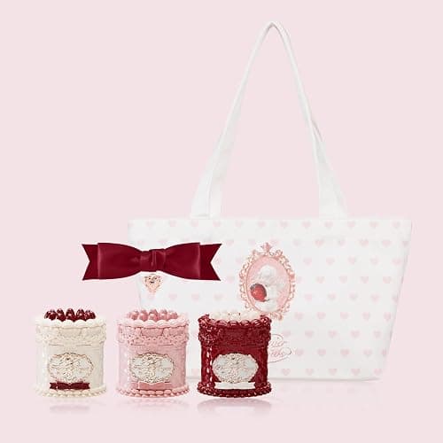 Flower Knows Strawberry Cupid Cake Lip Cream 3-Piece Set,V03+V06+V07 with Canvas Tote Bag & Hair Clip,Velvety Matte Liquid Lipsticks,Moisturizing Long Lasting Lip Stain for Girls & Women - Image 1