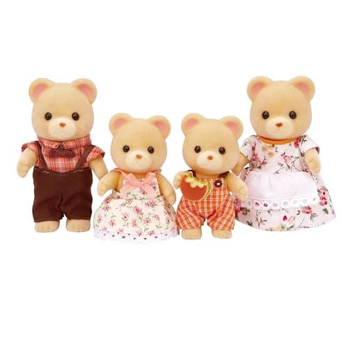 Calico Critters Cuddle Bear Family, Dolls, Dollhouse Figures, Collectible Toys 4 Count - Cuddle Bear Family - Image 1