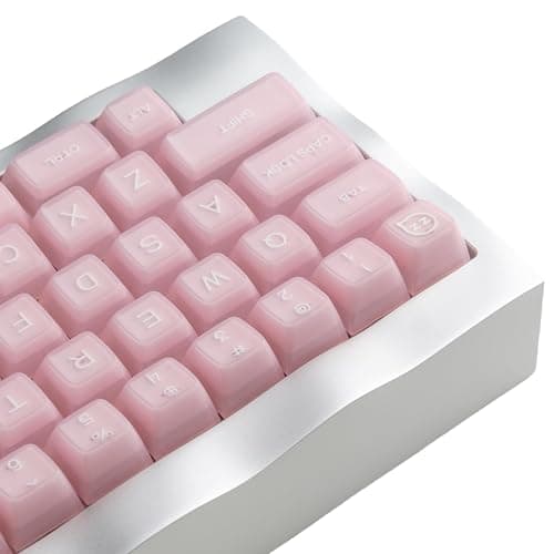 ULTRAEQUIP Keycap Set Pink Jade, 160 Keys RSA Profile PBT Keycaps Double Shot Translucent Custom Set with Split 7U Spacebar for Alice ISO ANSI 60, 75, 80, 95, 100% Mechanical Keyboard - Image 1