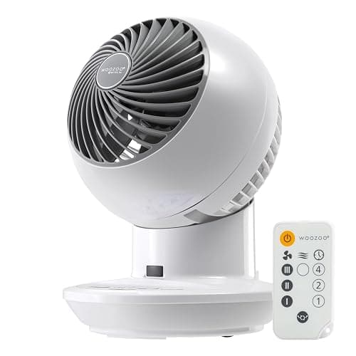 IRIS USA WOOZOO Air Circulator Fan with Remote, 3 Speeds, Quiet Fan, White | 52ft Max Air Distance, 90° Adjustable Tilt - Image 1