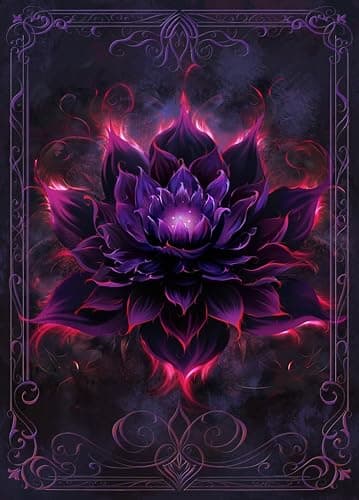MTG Card Sleeves 100CT (Crimson Black Lotus), Matte Art Card Sleeves, Matte Back & Clear Front, 66x92mm - Image 1