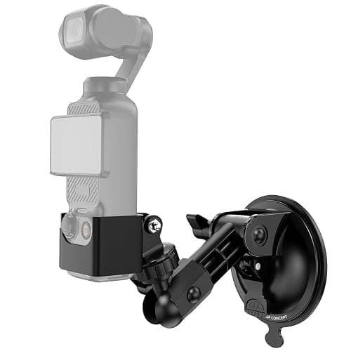 K&F CONCEPT Suction Cup Mount for DJI Osmo Pocket 3, Car Windshield Window Dash Mount Holder for GoPro Hero 13/12/11/10/9 Black, DJI Osmo Action 3/4/5 Pro, Insta360 X5/X4 Accessories - Image 1