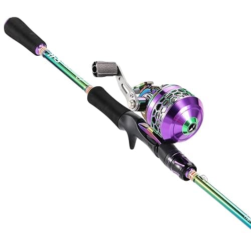 Sougayilang Fishing Reel Rod Combo, Two Pieces Colorful Poratble Light Weight Casting Rod with Spincast Fishing Reel for Freshwater - Image 1
