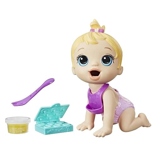 Baby Alive Lil Snacks Doll, Eats and Poops, Snack Theme, 8 Inch Baby Doll, Snack Box Shape Toy for Kids Aged 3+ Blonde Hair - Image 1