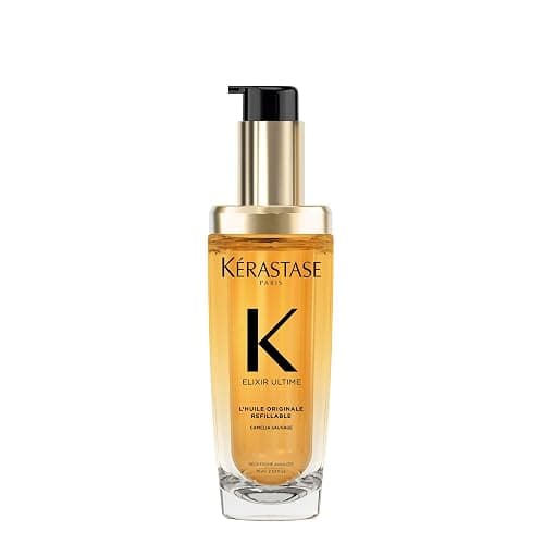 Kerastase Elixir Ultime L'Huile Original Hair Oil For All Hair Types - Hydrates, Strengthens and Adds Shine With Heat Protection and Frizz Control, With Wild Camellia - 2.53 Fl Oz - Image 1