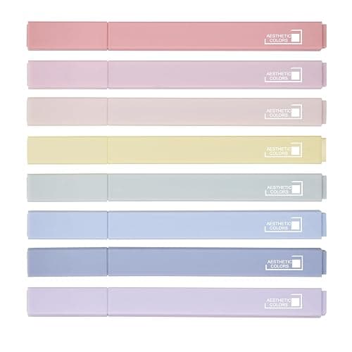 LivDeal 8 Colors Aesthetic Highlighters, 4mm Line Width, Assorted Colors With Soft Chisel Tip, No Bleed Bible, Great for School, Nice to Eyes, Pastel - Image 1