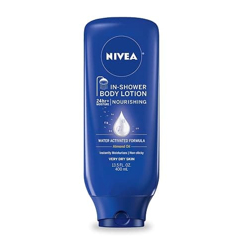 NIVEA Nourishing In Shower Lotion, Water Activated In Shower Moisturizer for Dry to Very Dry Skin, 13.5 FL OZ Bottle - Image 1