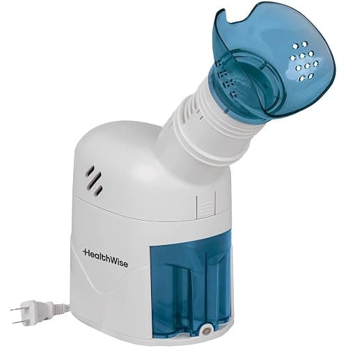 HealthWise Steam Inhaler Respiratory Vapor Therapy | Sinus Pressure, Congestion, Colds & Cough Relief | Facial Steamer, Steam Inhaler, FSA Eligible, Vaporizer or Vocal Steamer | Mask for Cleansing - Image 1