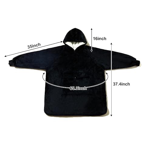 Krifey Wearable Blanket Hoodie for Men, Oversized Sherpa Fleece Sweatshirt with Giant Pocket, Cozy Birthday & Christmas Gifts for Him - Image 1