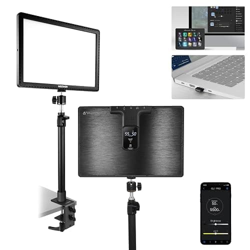 NEEWER 15.5" LED Streaming Key Light, Clamp on Desk Panel Video Lighting for Gaming Recording Zoom Call, CRI97+, 2.4G PC/Mac iOS/Android APP Control, Compatible with Elgato Stream Deck, GL1 PRO Black - Image 1