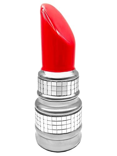 Disco Lipstick Statue Decorations,Handmade Ceramic Lips Aesthetic Statues,Cute Room Decoration,Maximalist Table Decor Accents,Home Lipstick Decor,Disco Ball Décor Gift for Fashion Girl Mother's Day - Image 1