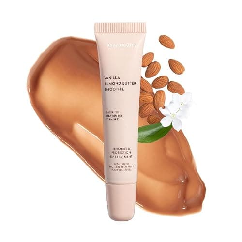 ESW Beauty Vanilla Almond Butter Lip Treatment - Light Caramel Brown Tint with Shea Butter, Vitamin E, Vanilla & Almond for Enhanced Protection & Skin Barrier Support - Image 1