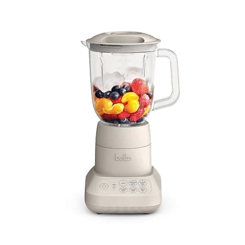 bella 10 Speed Countertop Blender, Juicer & Smoothie Maker, Fits-anywhere⢠Kitchenware, Slim Flip & Store Design, Dishwasher Safe 48oz Capacity Pitcher & Lid, Stainless Steel Blade, 450 Watt, Oatmilk - Image 1