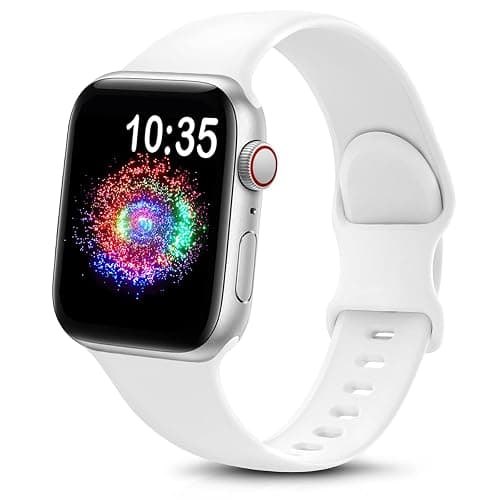 TreasureMax Sport Band Compatible with Apple Watch Bands 38mm 40mm 41mm 42mm 44mm 45mm 46mm 49mm White, Soft Silicone Strap Compatible for Apple Watch Series 11 10 9 Ultra SE 8 7 6 5 4 3 Men Women - Image 1