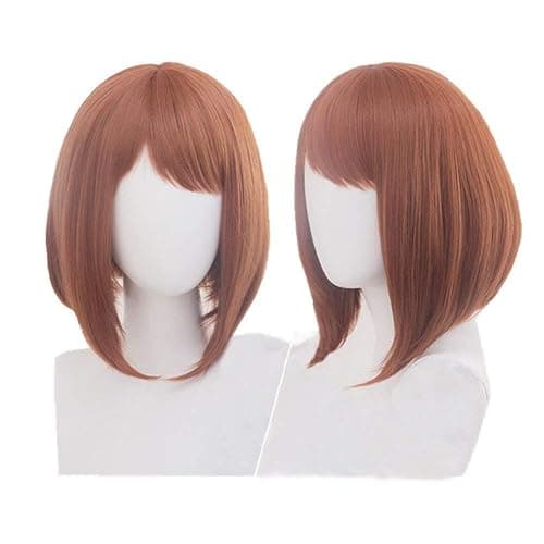 Betonsa Cosplay Wig Heat Resistant Short Brown Anime Party Wig - Image 1