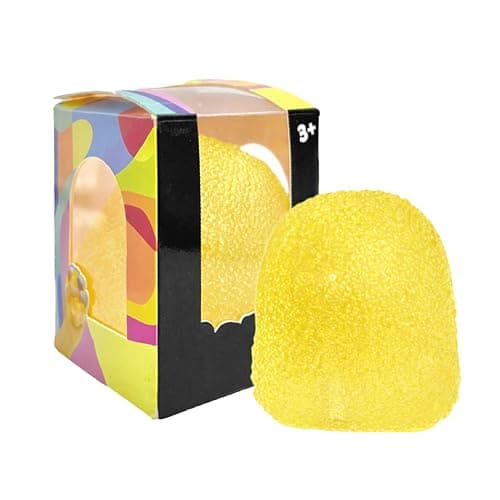 Gumdrop Squishy Toys, Super Solid Strees Ball Sensory Fidget Toys for Anxiety Relief, Squeeze&Relax Slow Rising Gum Drop Squishy Desk Toys, Teens & Adults Gifts Party Favors(A-Orange) - Image 1