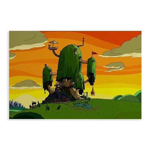 Adventure Time Art Poster 8 Canvas Poster Bedroom Decor Landscape Office Room Decor Gift 12x18inch(30x45cm) - Image 1