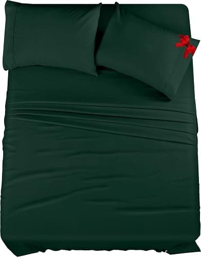 Utopia Bedding Queen Bed Sheets Set - 4 Piece Bedding - Brushed Microfiber - Shrinkage and Fade Resistant - Easy Care (Emerald Green) - Image 1