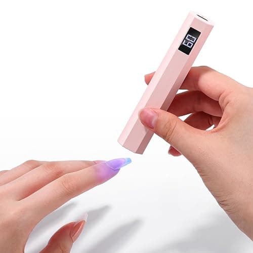 SAVILAND Essentials UV Light for Gel Nails: Flash Cure Lamp Nail Dryer with Dual Timer Setting LCD Display Screen Rechargeable Mini Gel Nail Lamp Nail Tech Must Haves Nail Supplies for Manicure - Image 1
