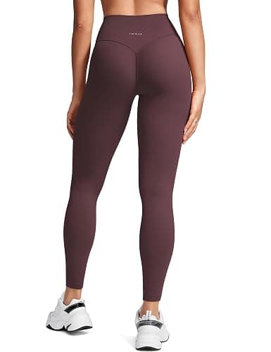 INGIA Womens High Waist No Front Seam Scrunch Butt Leggings Workouts 25 Inches V-Back Scrunch Booty Gym Yoga Pants - Image 1