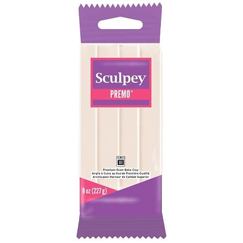Polyform Sculpey Premo Polymer Oven-Bake Clay, Translucent, 8 oz bar | Flexible and durable modeling clay for caning and mica shift. Stays soft until baked in a home oven. 227g bulk size - Image 1