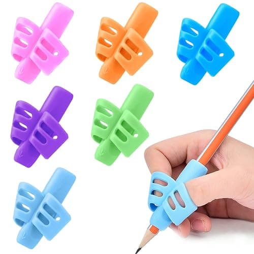 JuneLsy Pencils Grips Pencils Grips for Kids Handwriting Posture Correction Training Writing AIDS for 2-4 Year Kids toddler Preschoolers Students Children Special Needs (6PCS) - Image 1