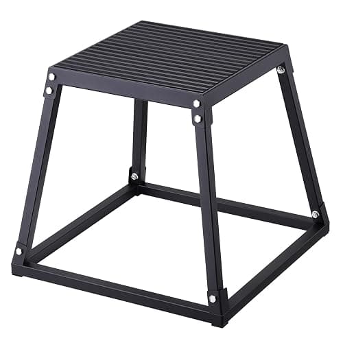 VEVOR Plyometric Jump Box, 12-30 Inch Plyo Box, Steel Plyometric Platform and Jumping Agility Box, Anti-Slip Fitness Exercise Step Up Box for Home Gym Training, Conditioning Strength Training - Image 1