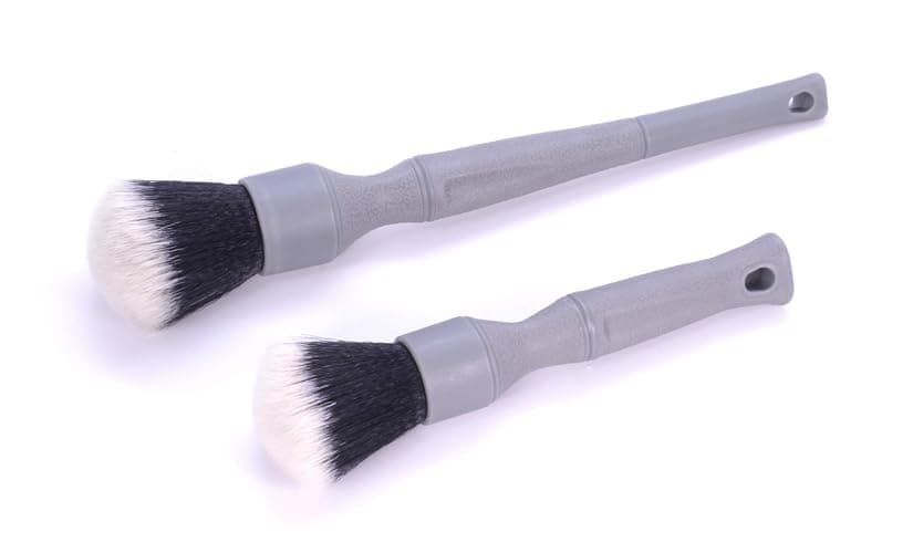 Detail Factory - TriGrip Ultra-Soft Detailing Brush Set - Scratch-Free Cleaning for Exterior, Interior Panels, Emblems, Badges, Gauges, Infotainment Screen - Grey - Image 1