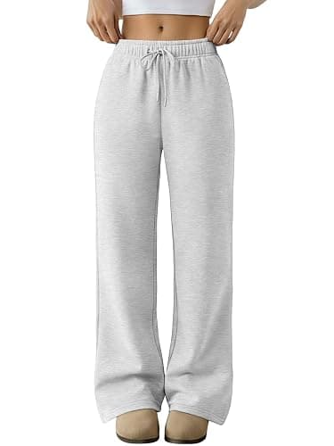Trendy Queen Womens Sweatpants Baggy Wide Leg Barrel Pants Lounge Comfy Palazzo Joggers with Pockets - Image 1