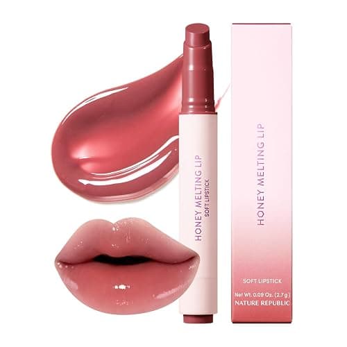 Nature Republic HONEY MELTING LIP (18 ROSE PINK) SOFT LIP STICK, Hydrating Gloss, Moisturizing balms, Sheer tint, Shine & Nude, Glowy Finish, korean make up, Stocking Stuffers - Image 1