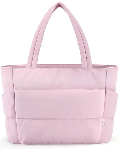 HOTOR Puffer Tote Bag for Women, Nurses - Multi-Pocket Lightweight Bag for Work - Quilted Handbag for Travel and Gym - Image 1