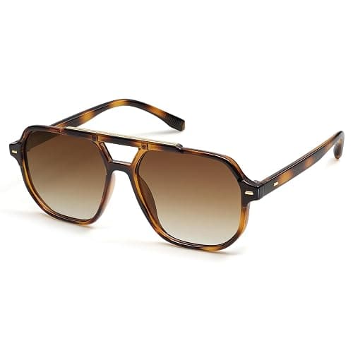 SOJOS Retro Trendy Aviator Polarized Sunglasses Men Women Vintage 70s Square Stylish Frame Sun Glasses SJ2283 - Image 1