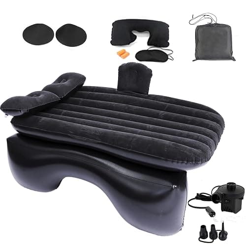 Onirii Inflatable Car Air Mattress Back Seat Bed with Air Pump,55 "x 35" Portable Thickened Car Travel Camping Sleeping Air Mattress Blow Up Bed for Car Universal SUV - Image 1