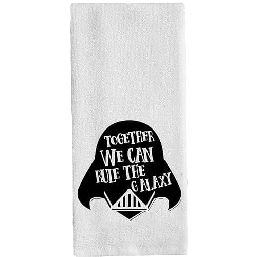 Hand Bathroom Towels Floursack Tea Towels Funny Gifts Dish Towels Dishcolths Together We Can Rule The Galagxy 14x 30 Inch(35x75cm) Color: Together We Can Rule The Galagxy - Image 1