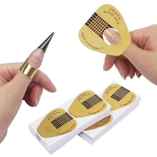 200 PCS Nail Forms for Builder Gel, AHIER Self-adhesive Nail Extension Forms for DIY at Home Professional Nails Art Supplies - Image 1
