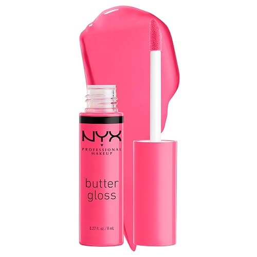 NYX PROFESSIONAL MAKEUP Butter Gloss, Non-Sticky Lip Gloss - Peaches & Cream (Pink Coral) - 03 Peaches & Cream - 0.27 Fl Oz (Pack of 1) - Image 1
