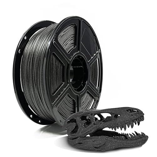 FLASHFORGE PLA Filament 1.75mm Galaxy Matte Black, 3D Printer Filament with Silver Glitter 1kg (2.2lbs) Spool, Dimensional Accuracy +/- 0.02mm, Shimmering 3D Printing Filament for Unique Finish - Image 1