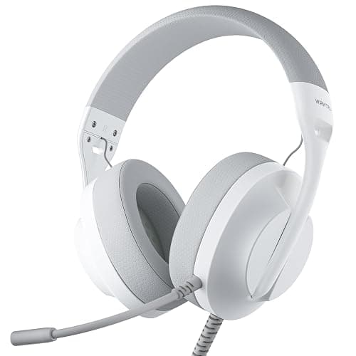 WIRWTRU S30 Gaming Headset with Microphone,198g Lightweight Design, Wired Gaming Headphones for Xbox, Xbox Series X|S, PS5, PS4, Switch, PC, Noise Cancelling Mic, Soft Earmuffs (White) - Image 1