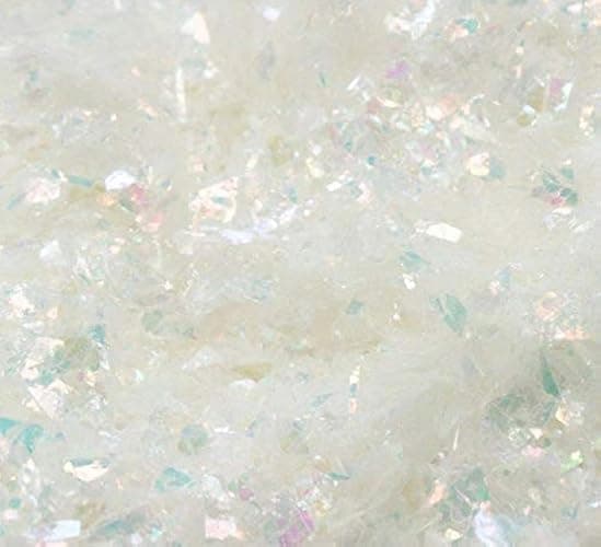 Snow White Flitter Flakes Iridescent Ice Glitter Flakes for Nail Art - Lightweight Holographic Polyester - 311-4328 - 1/2 oz (14 Grams) - Image 1