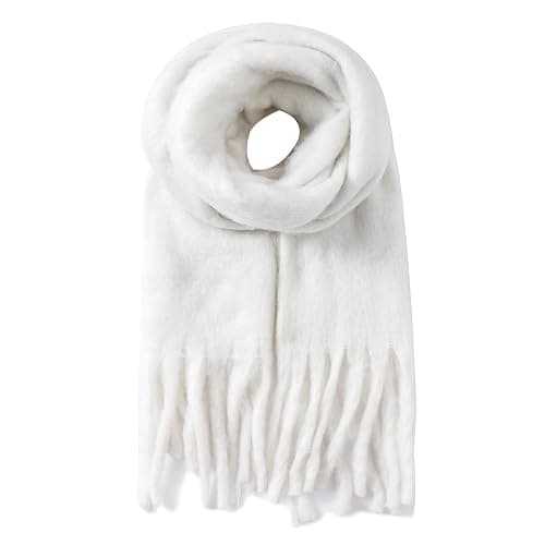 AUSEKALY Women's Scarf Big Colorful Thick Blanket Wrap Winter Oversized Warm Chunky Scarves Solid - Image 1