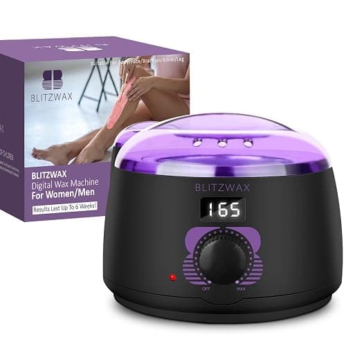 BLITZWAX Brazilian and Bikini Wax Pot for Women, Hard Waxing Warmer for Face, Legs and Body, At Home Hair Removal Machine, Beginner Friendly, Digital Fast Heating, 16oz Capacity - Image 1