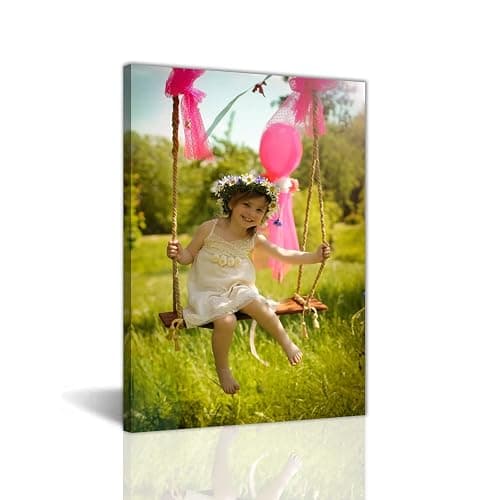 CCWACPP Pictures on Canvas From Photo 4x6 Personalized Customized Kid Canvas Pictures for Wall (1 Panel Frame, 4" Wx6 H(10x15cm)) - Image 1