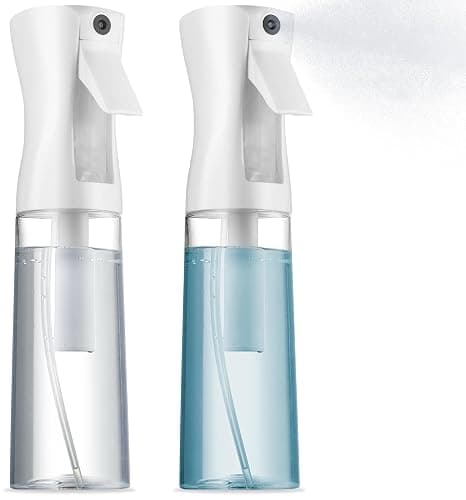 2 Pack Continuous Spray Bottles - Ultra Fine Mist Sprayer | Water Spray Bottle For Hair Mister Spray Bottle | Hair Spray Bottles For Hairstyling, Cleaning, Salons - 2pk 6.8 OZ / 200 ML - (2-Pack) - 6.8 OZ- 200ml - Image 1