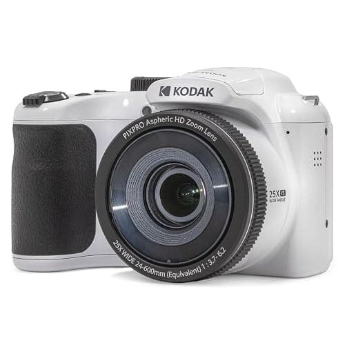 Kodak PIXPRO AZ255 Digital Camera, 25x Optical Zoom Bridge with 16MP Sensor, AA Batteries, OIS, 1080p Full HD Video, White - Image 1
