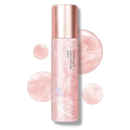 IONSGAKO Glow Makeup Setting Spray, Shimmer Dewy Hydrating Setting Spray for Makeup Glowing Long-Lasting Radiant Finish, Lightweight Formula, All-Day Wear, 4 Fl Oz - Image 1