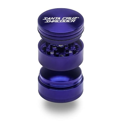 Santa Cruz Shredder Herb and Spice Grinder 3 Piece Medium 2 1/8" Superior Grip and Aluminium (Purple) - Image 1